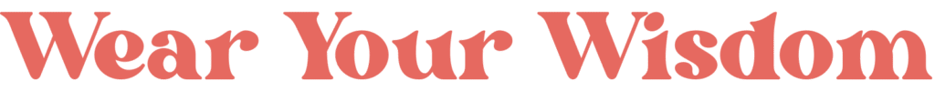 "Wear Your Wisdom" brand slogan in Coral Red by Little Guru & Co.