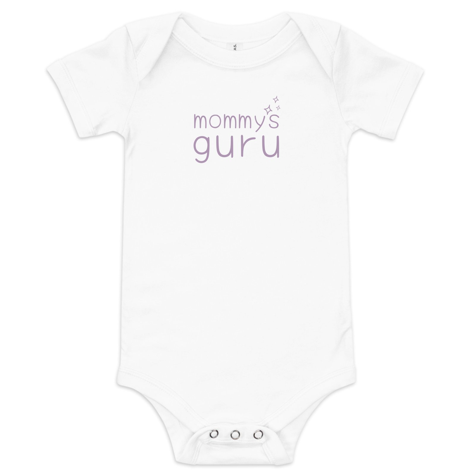 Airlume 100% Cotton Baby Bodysuit – mommy’s Guru Mommy's Guru in Starflower 100% Airlume Cotton Baby Bodysuit by Little Guru & Co.