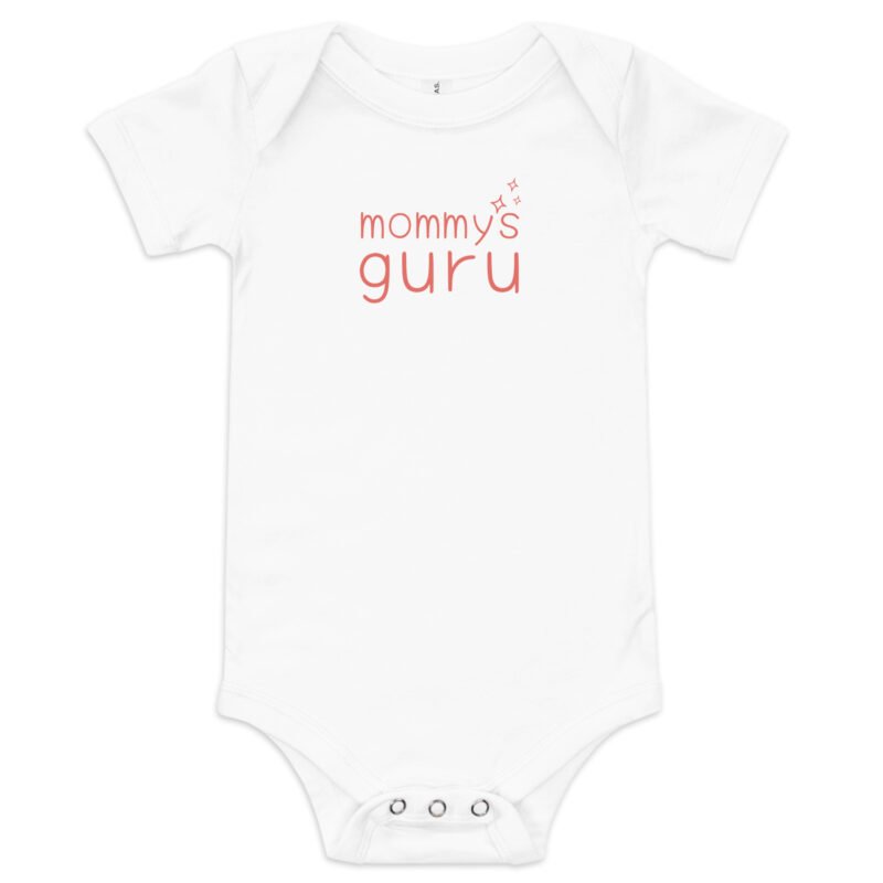 Mommy's Guru in Stardust Flame 100% Airlume Cotton Baby Bodysuit by Little Guru & Co.