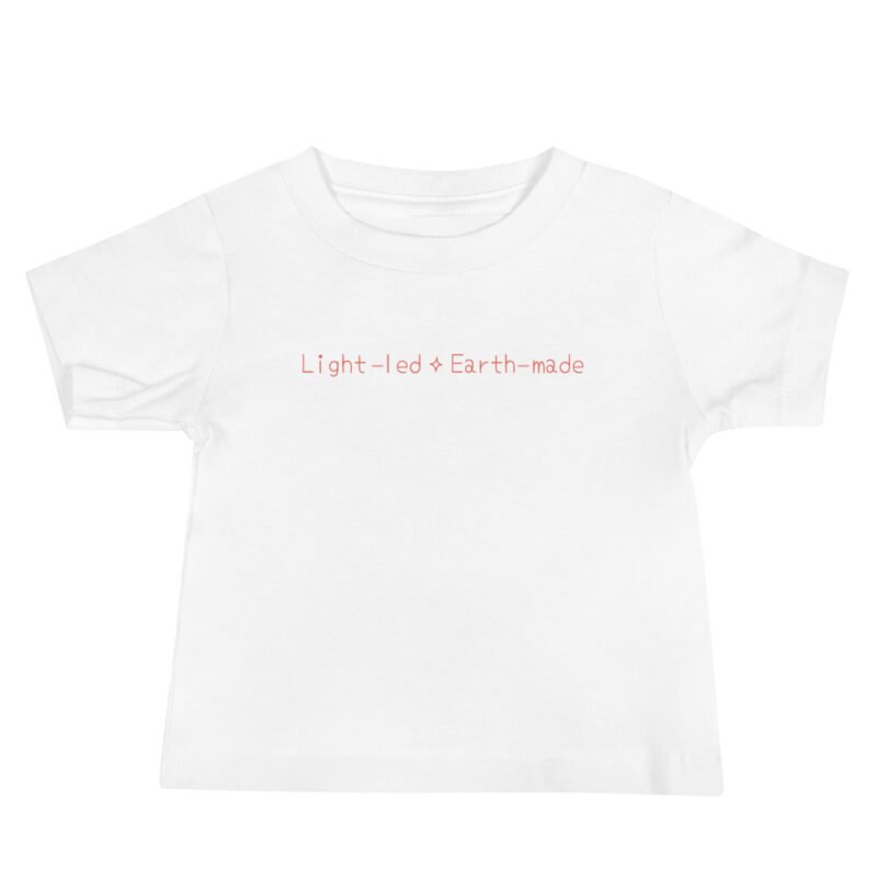 Light-led. Earth-made. in Stardust Flame Airlume 100 Cotton Baby Tee by Little Guru & Co.