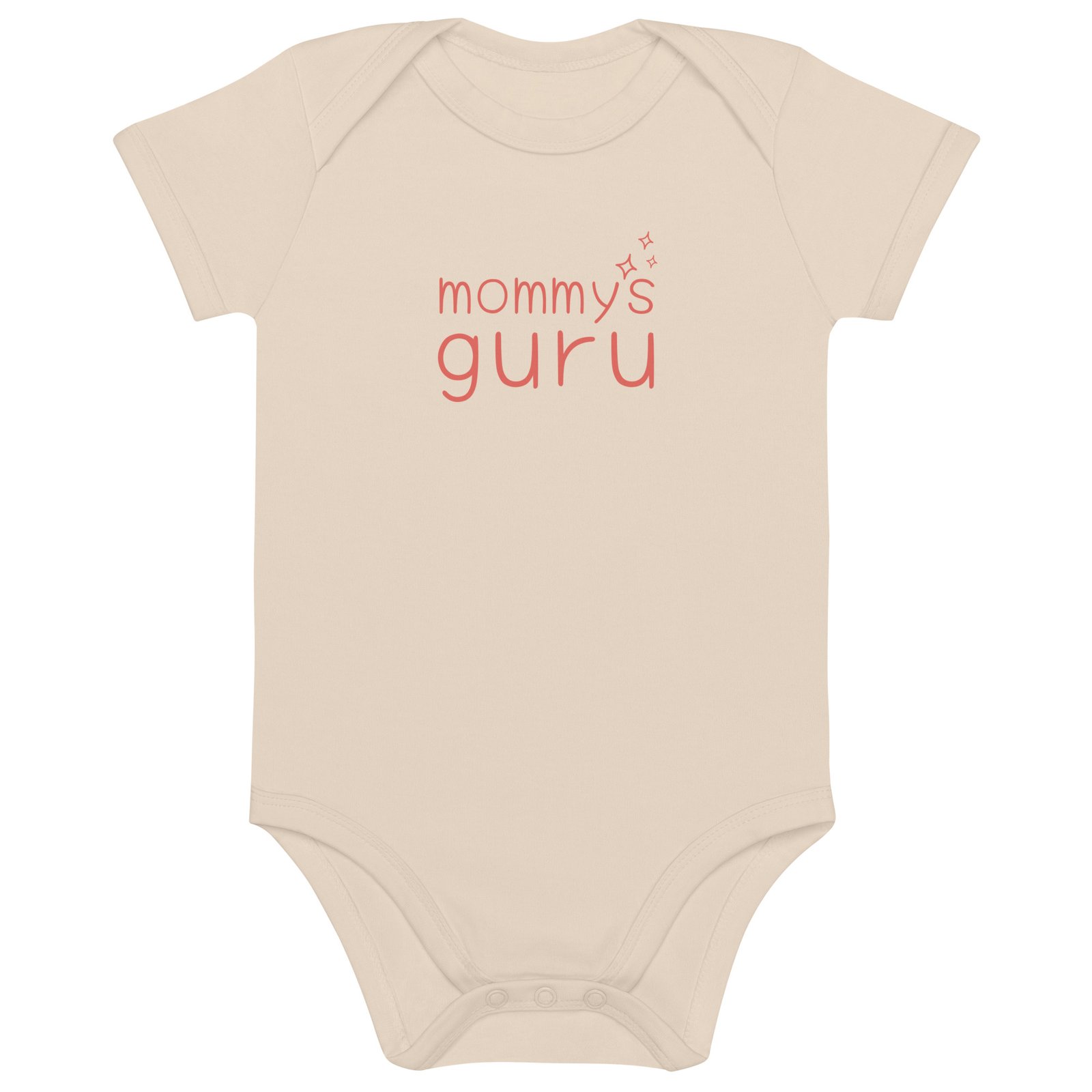 Organic Cotton Baby Bodysuit – mommy’s Guru Mommy's Guru in Stardust Flame Natural Organic Cotton Baby Bodysuit by Little Guru & Co.
