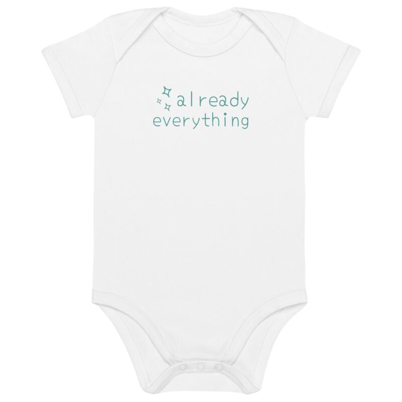 Already Everything in Stargazer White Organic Cotton Baby Bodysuit by Little Guru & Co.