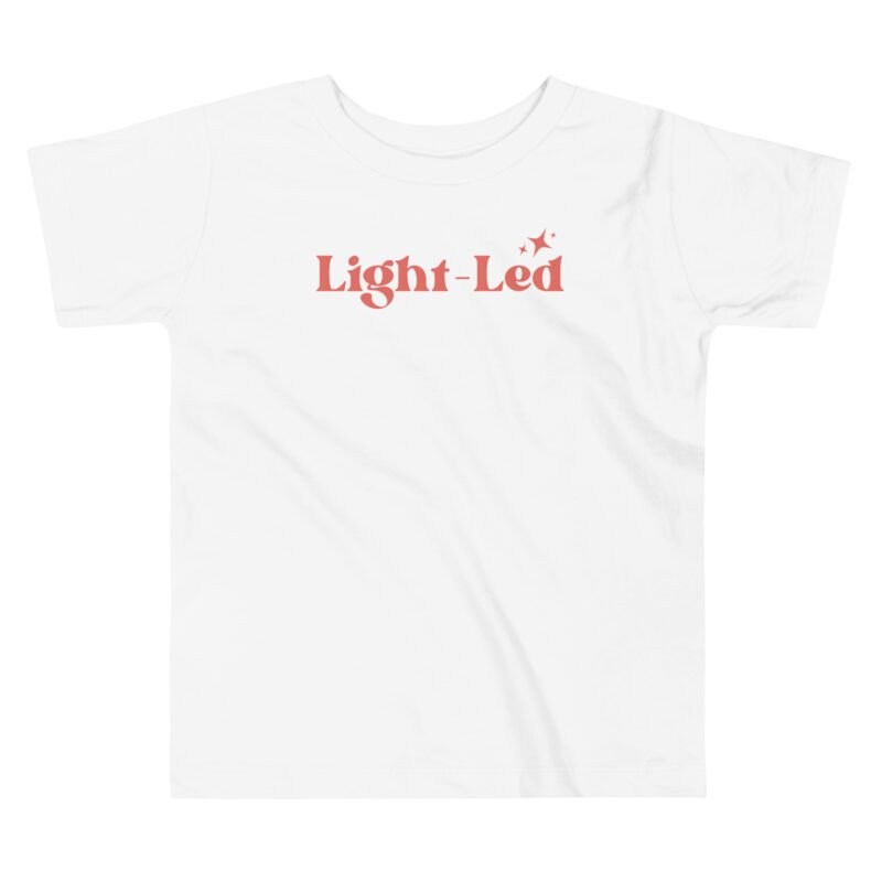Light-Led in Stardust Flame 100% Airlume Cotton Toddler Tee by Little Guru & Co.