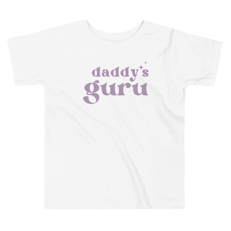 Daddy's Guru in Starflower 100% Airlume Cotton Toddler Tee by Little Guru & Co.