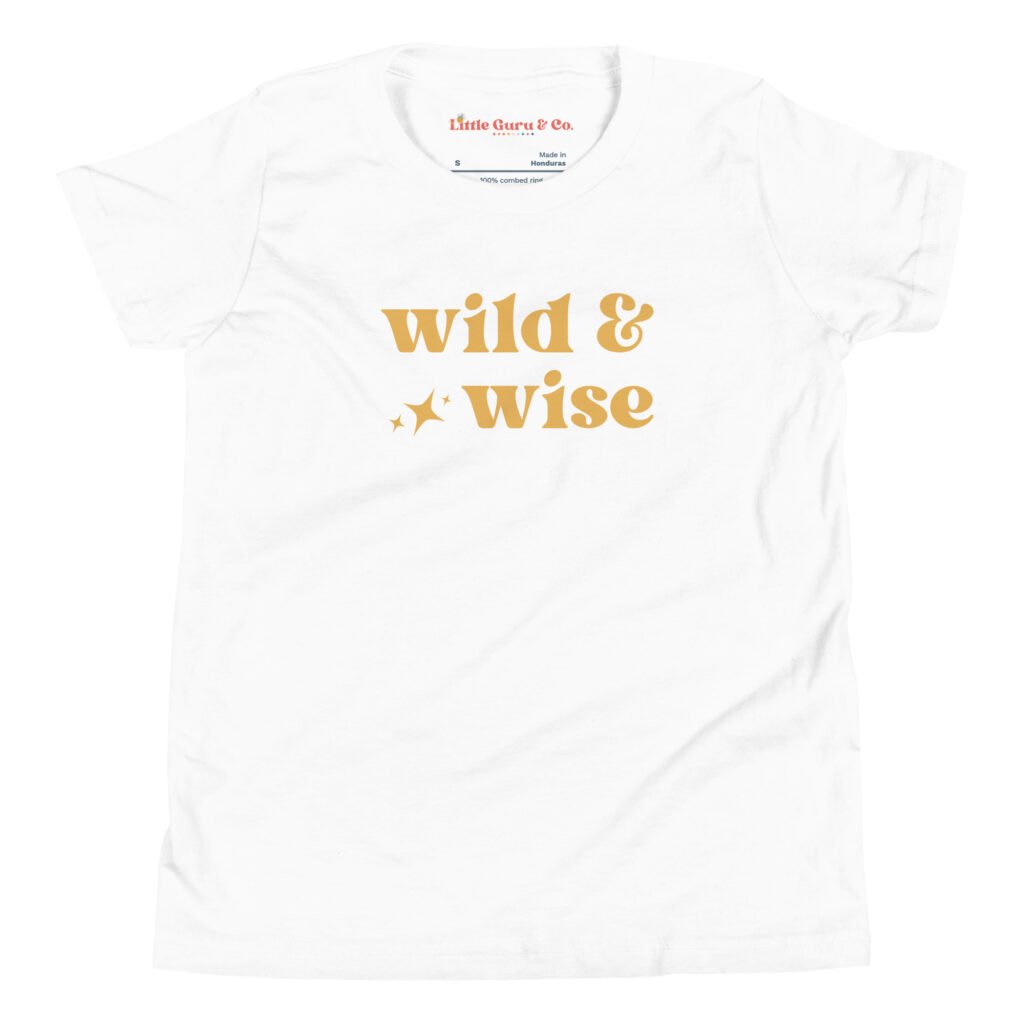 Wild & Wise in Stardawn 100% Airlume Cotton Kids Tee by Little Guru & Co.