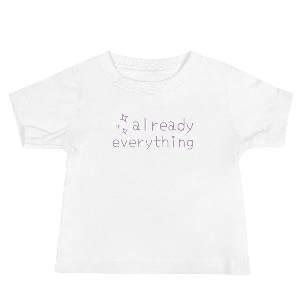 Airlume 100% Cotton Baby Tee – Already Everything Already Everything in Starflower 100% Airlume Cotton Baby Tee by Little Guru & Co.