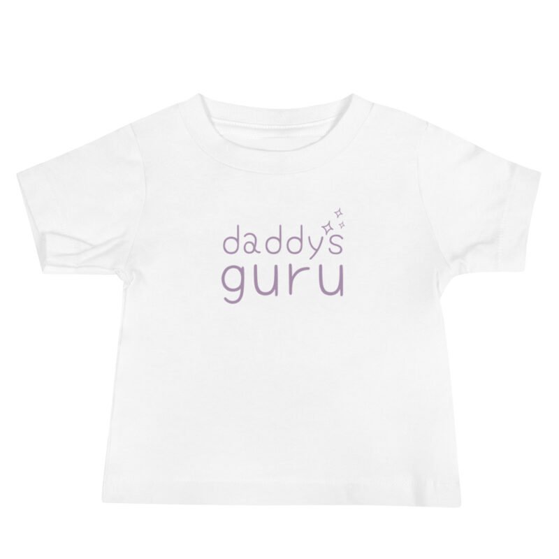 Daddy's Guru in Starflower 100% Airlume Cotton Baby Tee by Little Guru & Co.