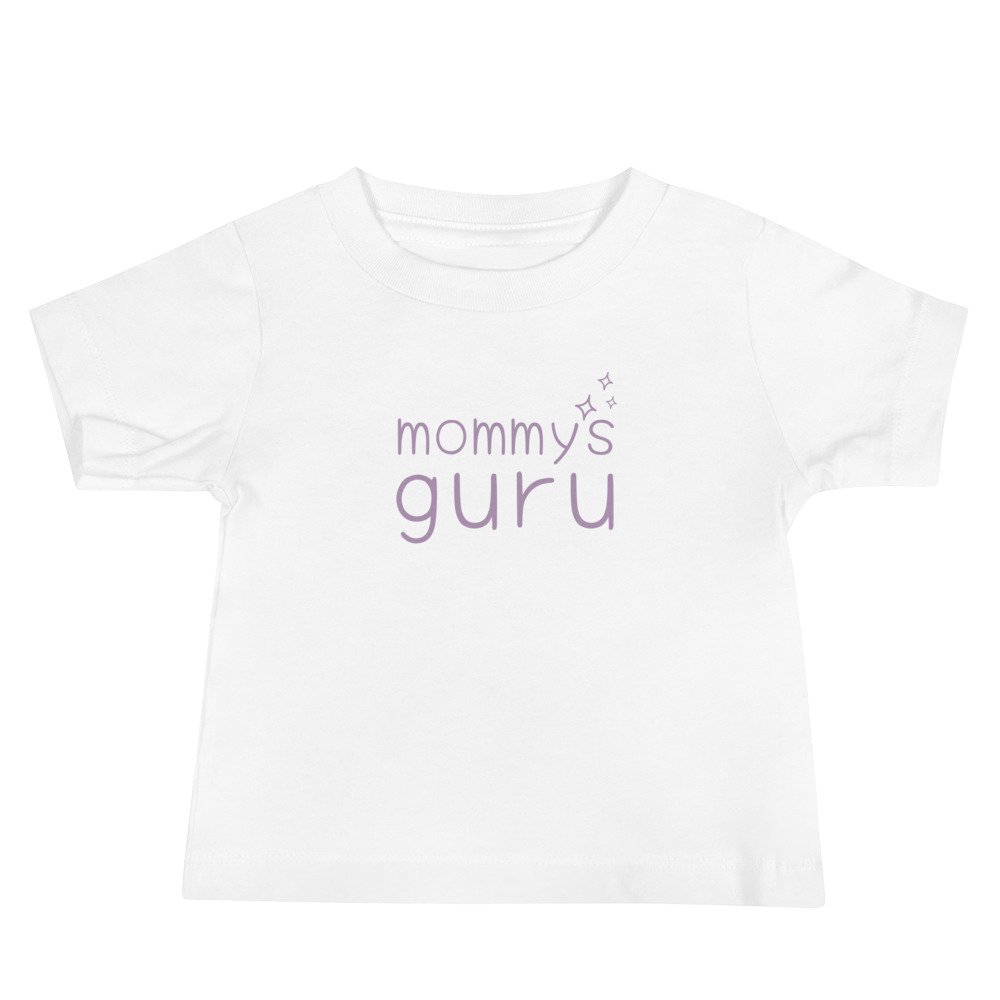 Airlume 100% Cotton Baby Tee – mommy’s Guru Mommy's Guru in Starflower 100% Airlume Cotton Baby Tee by Little Guru & Co.