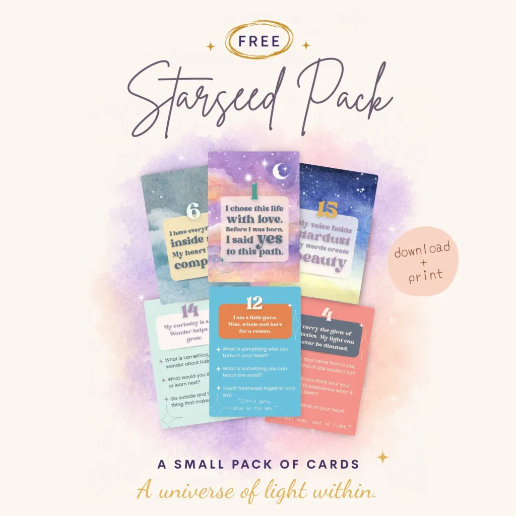 Echoes of the Stars Starseed Pack Affirmation Card Deck free printable affirmation cards for kids