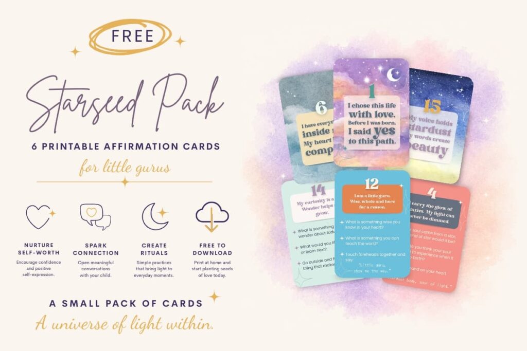 Echoes of the Stars children's affirmation cards a mindful bedtime connection ritual.